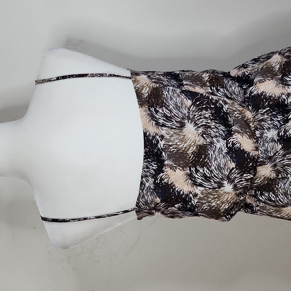 Halston Heritage Silk Beaded Cocktail Dress Size 4 - Picture 10 of 14